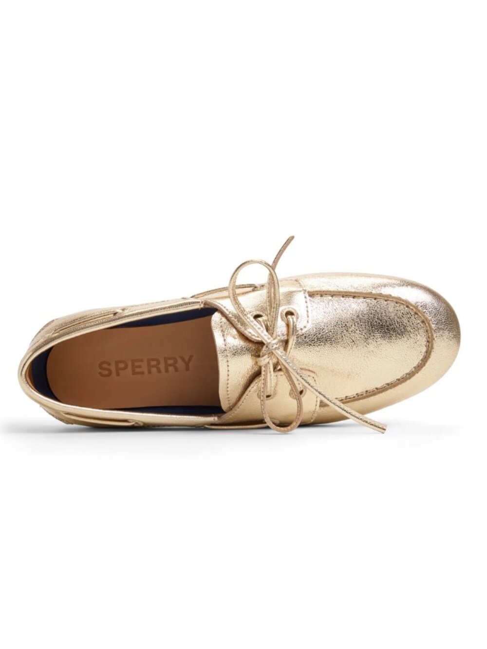 Sperry Top-Sider Slim Boat Leather Shoes Gold Women’s Size 11 M NWT - Picture 5 of 6
